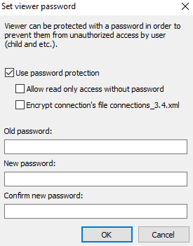 Viewer password window